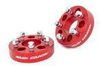 1090RED - : 1.5 Inch Wheel Spacers| 5x4.5 | Red | Fits Jeep Cherokee XJ/Comanche MJ/Wrangler TJ for Rough Country Image