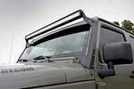 70504 - : LED Light Mounts | Upper Windshield | 50" | Fits Jeep Wrangler JK/Wrangler Unlimited (07-18) for Rough Country Image