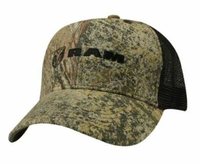 12E8M - : New Ram TM Mossy Oak Mesh Cap Mossy Oak Camo Print Mesh Black Back Mopar New for Mopar Image