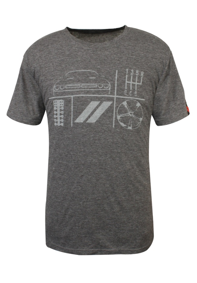 1175GX - : New Dodge Challenger Short Sleeve Mens Tshirt T Shirt T-Shirt Charcoal Xl for Mopar Image