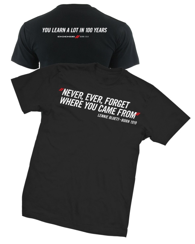 11CX0XL - : New  "Never Ever Forget"  Dodge Tshirt T-Shirt T Shirt Black Xl Mopar 100 Yrs for Mopar Image