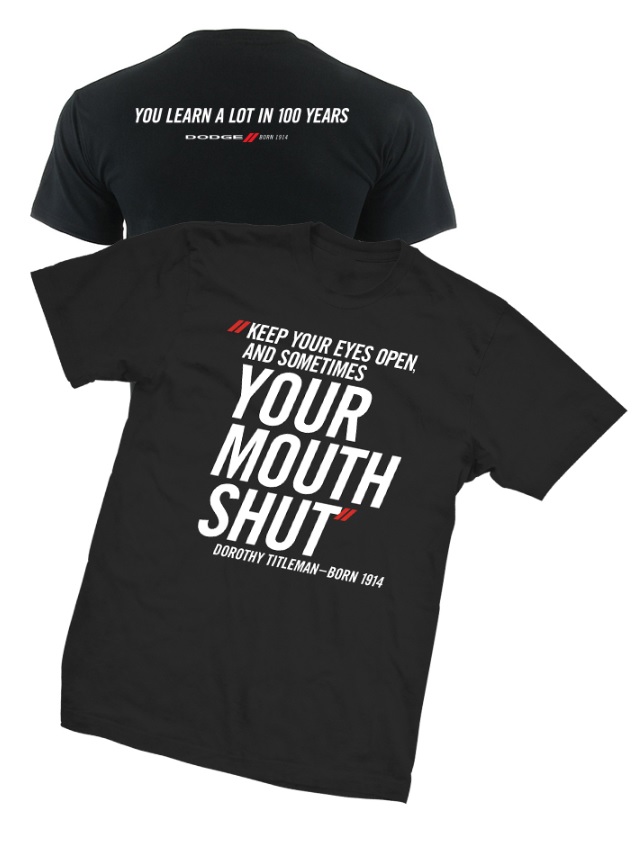 11CX1L - : New "Eyes Open, Mouth Shut" Dodge T-Shirt T Shirt Tshirt Black Large for Mopar Image