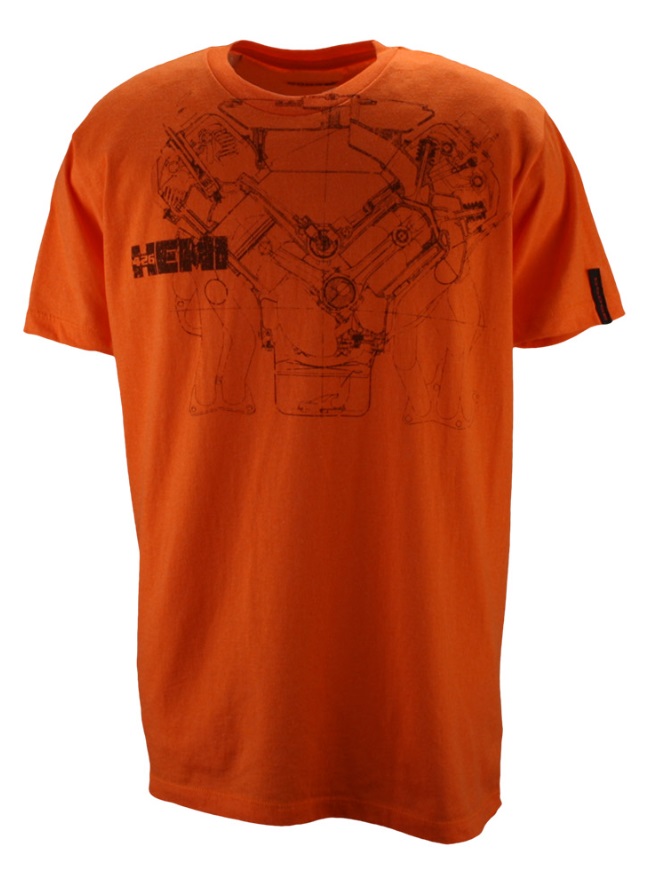 11EC6 - : New Dodge 426 Hemi T-Shirt TShirt Shirt Orange Large for Mopar Image