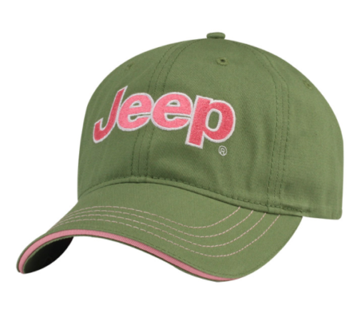 11G1X - : New Jeep Â® Ladies Lady Fun Cap Baseball Hat Cap Embroidered Green Pink Mopar for Mopar Image