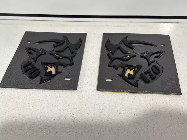 SWMDEMONEMBLEM - : Dodge Challenger Demon 170 Emblem Decal NamePlate Name Plate Mopar OEM 2 Pcs for Mopar Image
