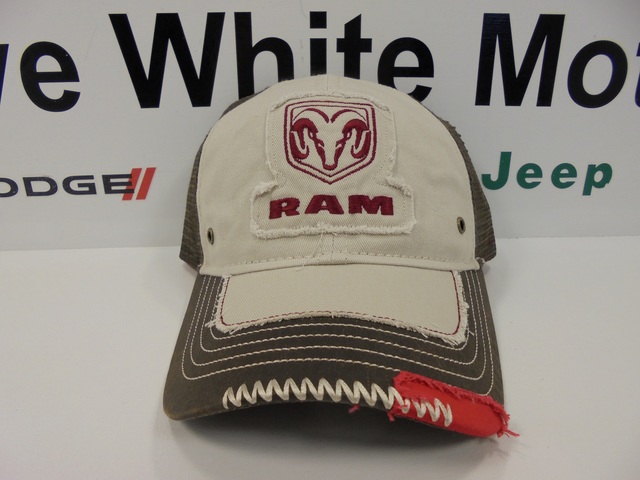 11G26 - : New Ram Cotton Waxcloth Tan Cap Ballcap Ball Cap Hat for Mopar Image