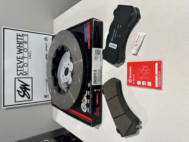 68248384ADROTORS - : 15-20 Dodge Challenger Charger New Front Brake Pads BR7 6 Pistons Brembo &amp; Rotors for Mopar Image