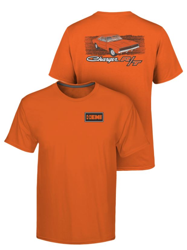 14TR6L - : New Dodge Men's 1968 Charger R/T T-Shirt Hemi Orange Large Mopar New for Mopar Image