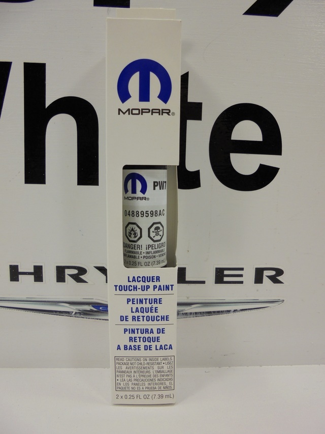 68626445AA - : Touch-Up Paint Pen - Bright White C/C (PW7) for Chrysler: 300, Pacifica, Town &amp; Country, Voyager | Dodge: Challenger, Charger, Durango, Grand Caravan, Magnum, Ram 1500, Ram 2500, Ram 3500 | Jeep: Cherokee, Gladiator, Grand Cherokee, Grand Cherokee WK, Wrangler, Wrangler JK | Ram: 1500, 1500 Classic, 2500, 3500, C/V, ProMaster 1500, ProMaster 2500, ProMaster 3500, ProMaster EV Image
