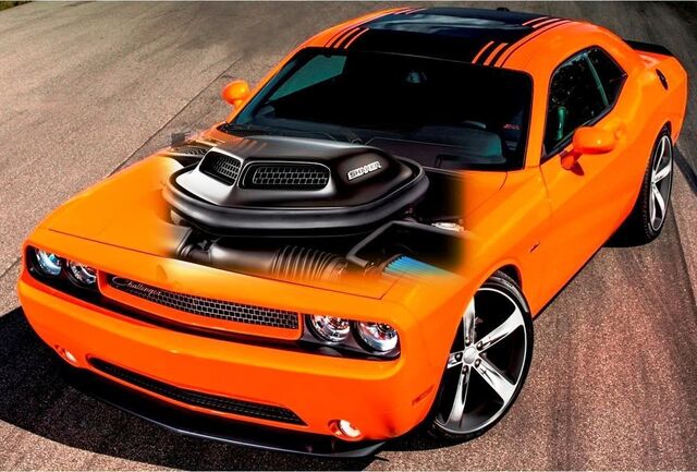 SWMSHAKER64L - : 11-23 Dodge Challenger Shaker Hood Kit Metal E-Coat Mopar Factory Genuine 6.4L for Mopar Image