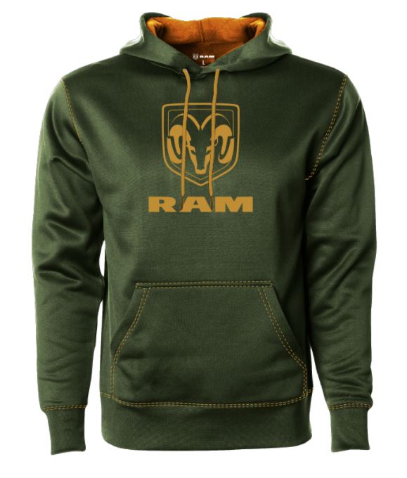 14TVVL - : New Ram Men's Golden Graphic Hoodie Olive Large Sweatshirt New Mopar for Mopar Image