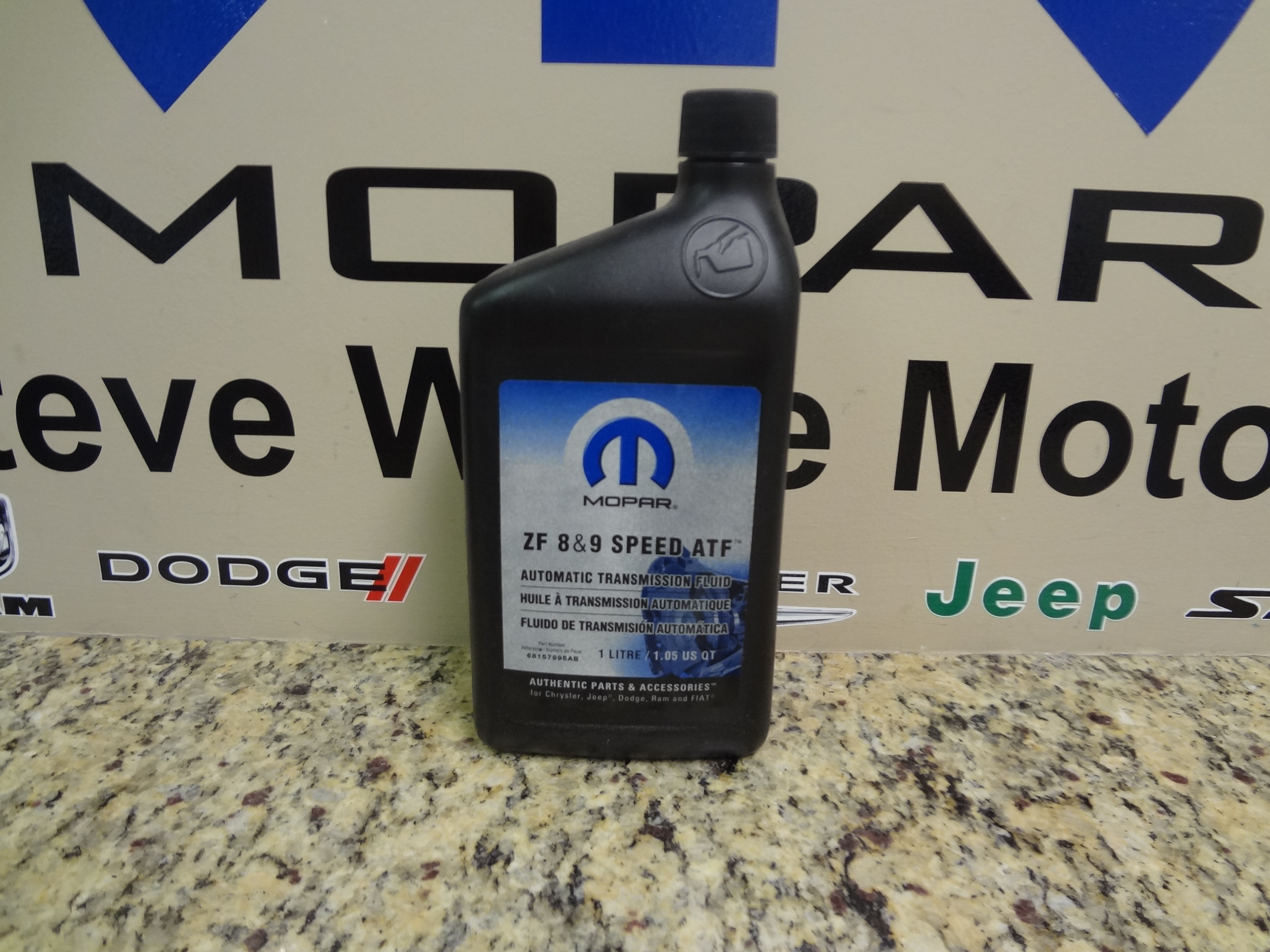 Mopar 8 & 9 Speed ATF Automatic Transmission Fluid – 8 Quart Case, OEM 68218925AB