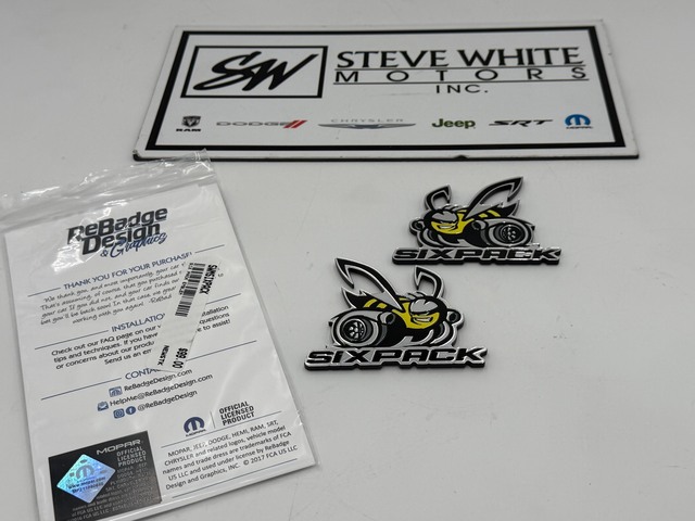 SWMSIXPACK - : 11-26 Dodge Challenger Charger Sixpack Six Pack Fender Emblem Decal Badge 2pcs for SW PERFORMANCE Image