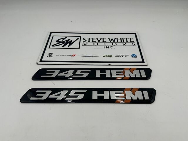 SWMINSERTORANGE - : Challenger Charger Engine Half Cover Valve 5.7L 345 Insert Emblem Orange for SW PERFORMANCE Image