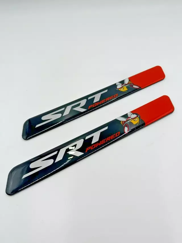 SWMINSERTSPBSRTORANGE - : Challenger Charger Engine Half Cover Powered By SRT Bee Inserts Orange for SW PERFORMANCE Image