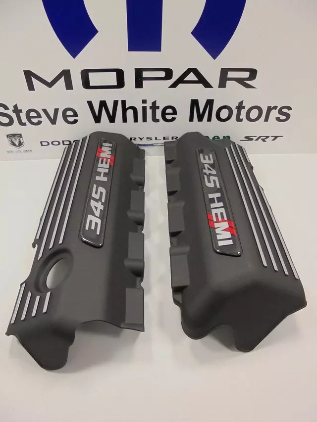 SWM345CFRED - : Challenger Charger Engine Cover Valve 5.7L 345 Hemi Mopar 2 Pcs Carbon Fiber Red for SW PERFORMANCE Image