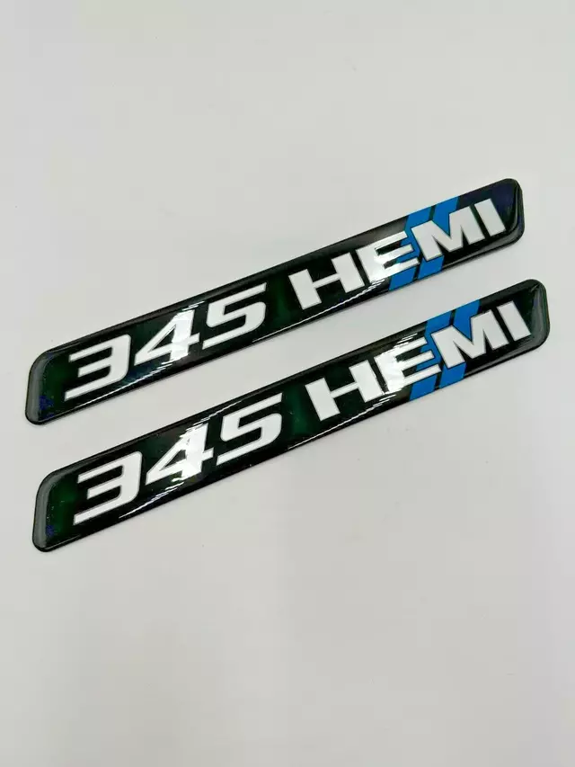 SWMINSERTB5 - : Challenger Charger Durango Engine Half Cover Valve 5.7L 345 Insert EmblemB5 Blue for SW PERFORMANCE Image