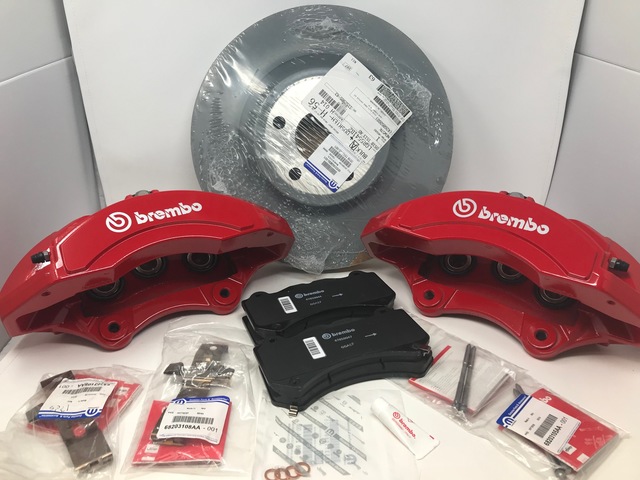 SWMWKWDBIG - : 12-18 Grand Cherokee Durango R/T SRT New Brembo Big Brake Kit Pistons, Mopar OE for Mopar Image