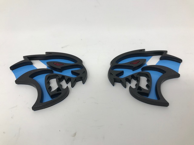 SWMREDEYE - : Dodge Jeep Challenger Charger Cherokee Hellcat Hell Cat 3D Emblem RedEye Red Eye for Mopar Image