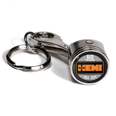 A70909749N - : New Hemi 50Th Anniversary Piston Keychain Hemi Orange Mopar for Mopar Image