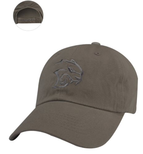 126VP - : New SRT Cotton Twill Challenger Hellcat Cap Dark Grey Baseball Hat One Size for Mopar Image