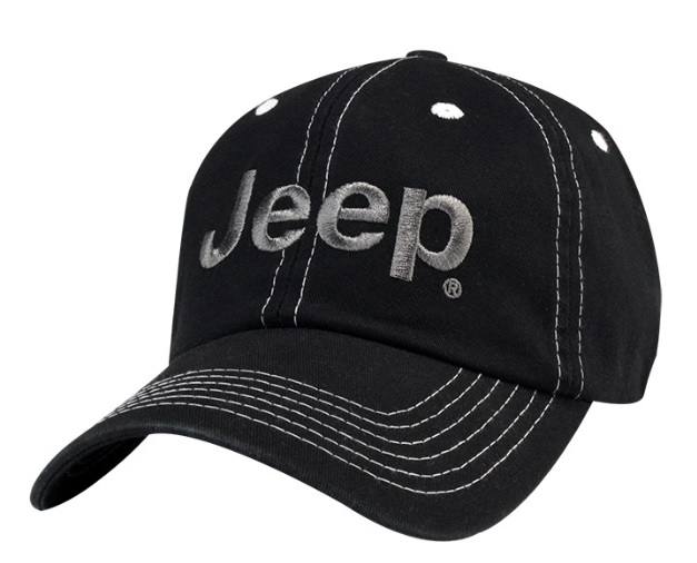 11G22 - : New Jeep Basic Black Cap Hat Ball Cap Black One Size Fits Most for Mopar Image