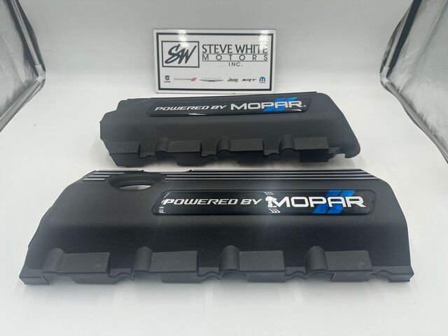 SWMPBYSRTBLUE - : Challenger Charger 345 Hemi Engine Cover Valve Powered By Mopar Oem 2 Pcs Blue for SW PERFORMANCE Image