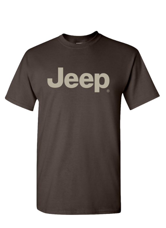 122L5XL - : New Mopar Jeep Logo T-Shirt Shirt T Shirt Short Sleeve Brown XL Off Road 4x4 4wd for Mopar Image