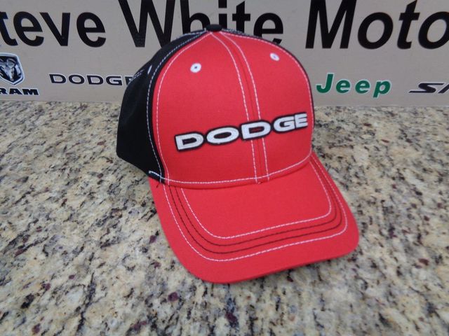 11COM - : New Dodge Baseball Hat Cap Ballcap Red Black Logo &amp; Stripes One Size Fits Most for Mopar Image