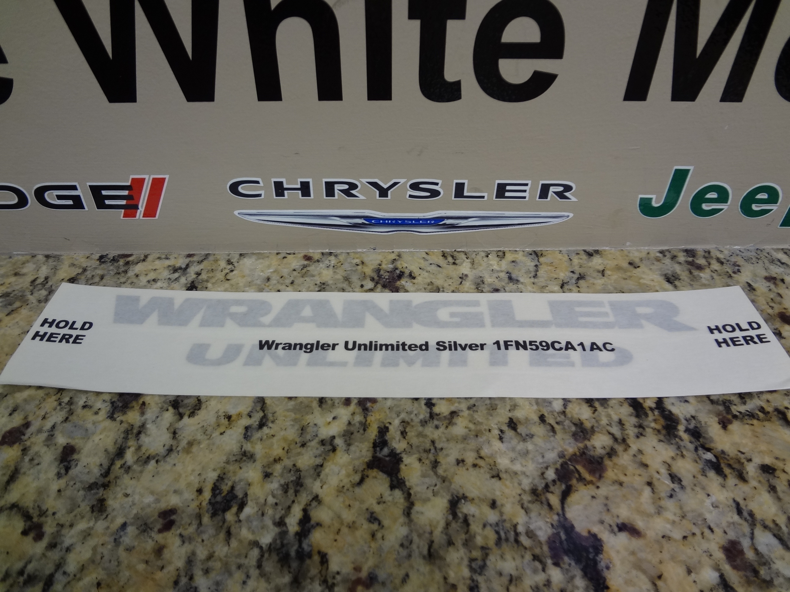 1FN59CA1AC - : Decal for Jeep: Wrangler Image