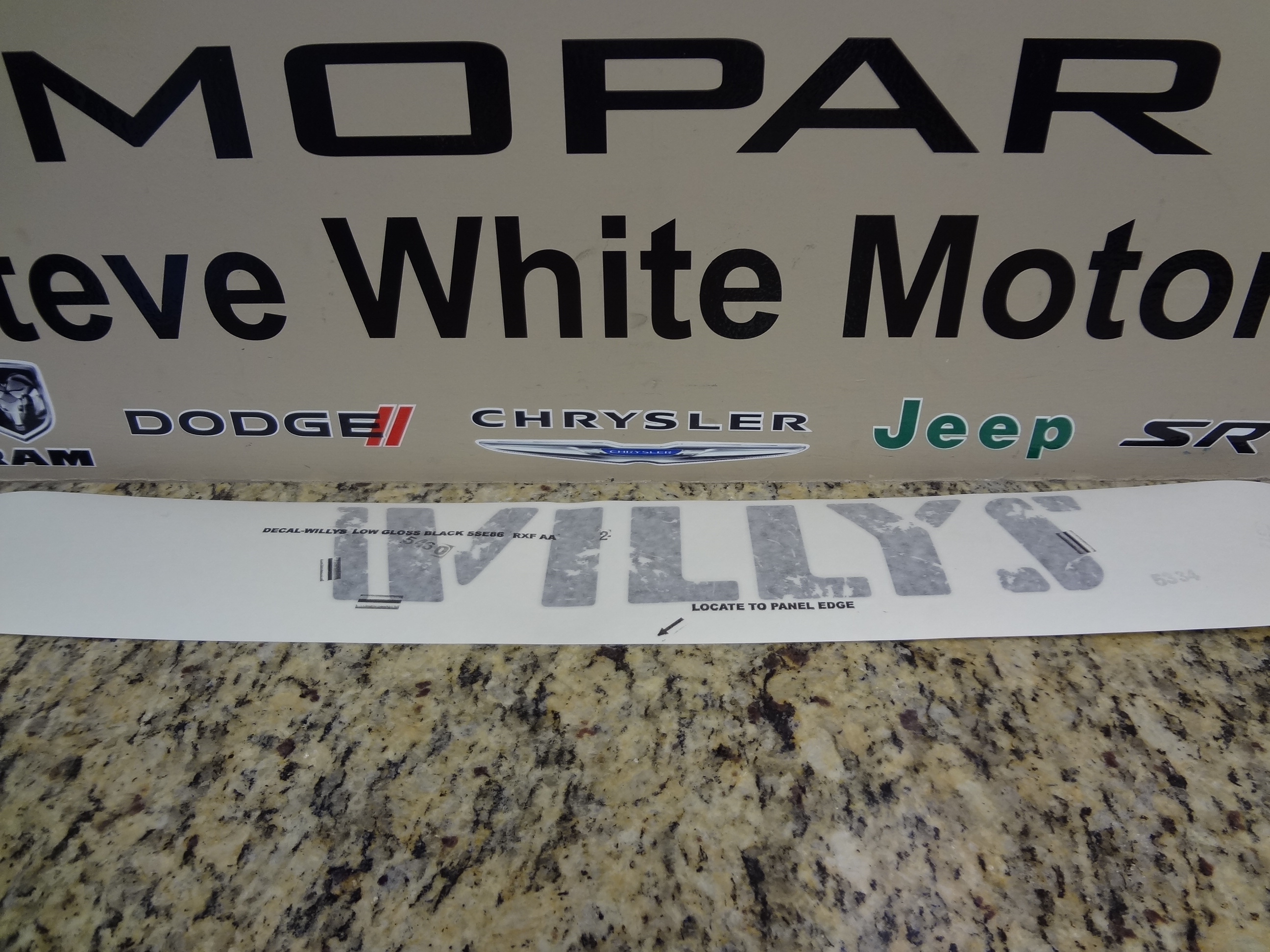 5SE86RXFAA - : Hood Decal for Jeep: Wrangler, Wrangler JK Image