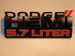 68247898AA - Exterior Ornamentation: Front Fender Nameplate for Ram: 1500, 1500 Classic, 2500, 3500 Image