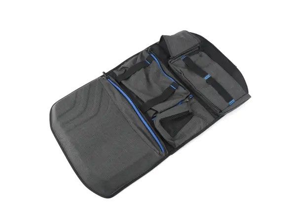 52122406212 - Interior: Seat Back Storage Pocket Anthracite/Blue for BMW: 230i, 330e, 330i, 430i, 530i, 540i, 740i, 840i, M240i, M3, M340i, M4, M5, M550i xDrive, M760i xDrive, M8, X1, X2, X3, X4, X5, X6, X7, Z4 Image