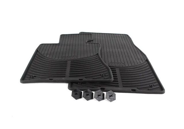 82550302997 - Interior: All Weather Rubber Floor Mats - Front - Black for BMW: 525i, 525xi, 528i, 528xi, 530i, 530xi, 535i, 535xi Image