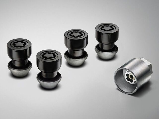 VPLGY0104 - Wheels: Locking Wheel Nuts - Gloss Black Finish for Land-Rover Image