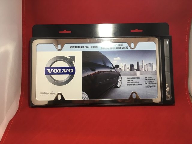 8640122 - Exterior: 2006-2018 Volvo License Plate Frame Chrome Plated for Volvo: C30, C70, S60, S80, V60, XC60, XC70, XC90 Image