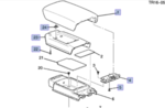 22844185 - Body: Armrest Assembly for Buick: Enclave | Chevrolet: Traverse | GMC: Acadia | Saturn: Outlook Image