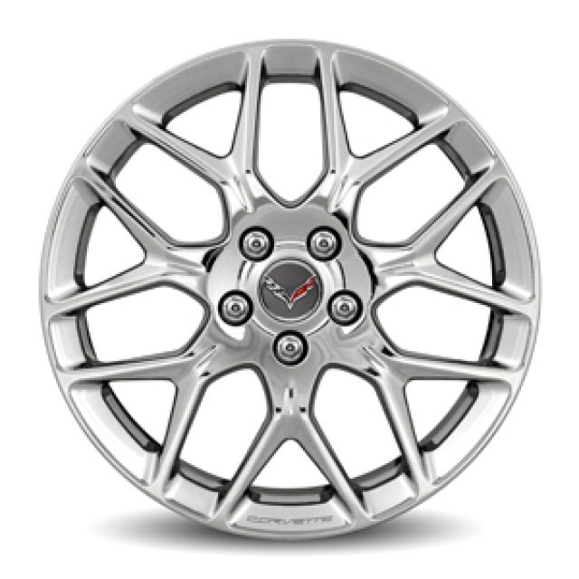 23334937 - : 19x8.5-Inch Forged Aluminum 7-Split-Spoke Front Wheel  (Polished) for Chevrolet: Corvette Image