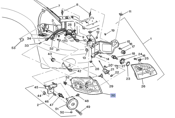 15130498 - Electrical: Park/Marker Lamp for Chevrolet: Venture | Oldsmobile: Silhouette | Pontiac: Montana, Trans Sport Image