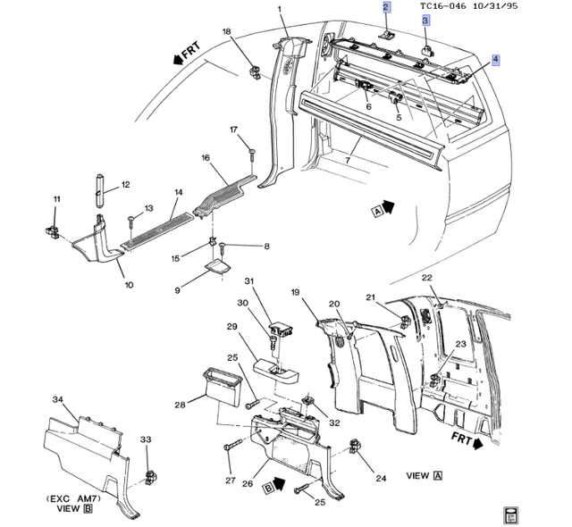 15980729 - Body: Rear Glass Molding for Chevrolet: C1500, C2500, C3500, K1500 Pickup, K2500 Pickup, K3500 Pickup | GMC: C1500 Pickup, C2500 Pickup, C3500 Pickup, K1500 Pickup, K2500 Pickup, K3500 Pickup Image