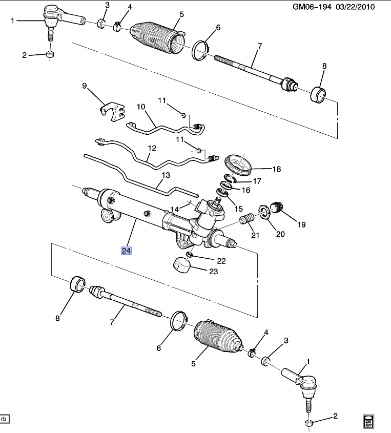 19330429 - Steering: Gear Assembly for Chevrolet: Impala, Monte Carlo Image