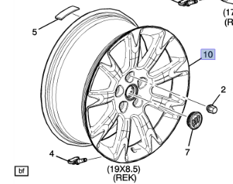 9011324 - : Front and Rear Wheel for Buick: LaCrosse Image