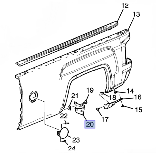 84124454 - Body: Deflector for GM Image