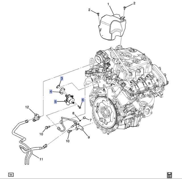12658552 - : Mechanical Fuel Pump with Gasket and Bolts for Buick: Enclave, LaCrosse | Cadillac: CTS, STS | Chevrolet: Camaro, Traverse | GMC: Acadia, Acadia Limited | Saturn: Outlook Image