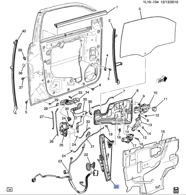 19210257 - Body: Window Regulator for Chevrolet: Equinox | Pontiac: Torrent Image