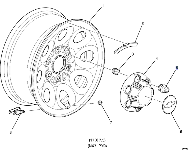 9598138 - Suspension: Wheel Nut Cap for Cadillac: Escalade | Chevrolet: Express 1500, Express 2500, Express 3500, Silverado 1500, Silverado 1500 Classic, Silverado 1500 HD, Silverado 1500 HD Classic, Silverado 1500 LD, Silverado 2500 HD, Silverado 2500 HD Classic, Silverado 3500, Silverado 3500 Classic, Silverado 3500 HD, Suburban, Suburban 1500, Suburban 2500, Tahoe | GMC: Savana 1500, Savana 2500, Savana 3500, Sierra 1500, Sierra 1500 Classic, Sierra 1500 HD, Sierra 1500 HD Classic, Sierra 1500 Limited, Sierra 2500 HD, Sierra 2500 HD Classic, Sierra 3500, Sierra 3500 Classic, Sierra 3500 HD, Yukon, Yukon XL 1500, Yukon XL 2500 Image