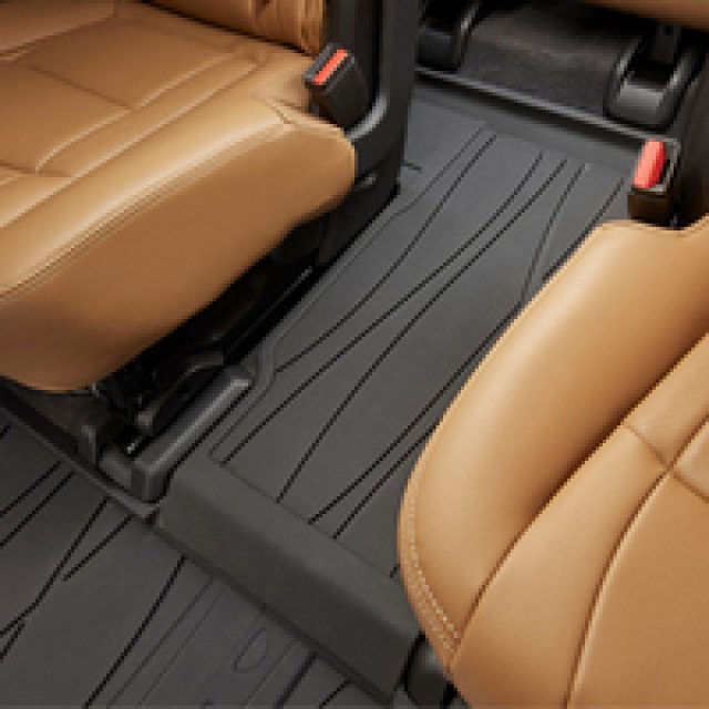 84202829 - : Third-Row One-Piece Floor Liner in Ebony (2nd Row Captain's Chairs) for GM Image