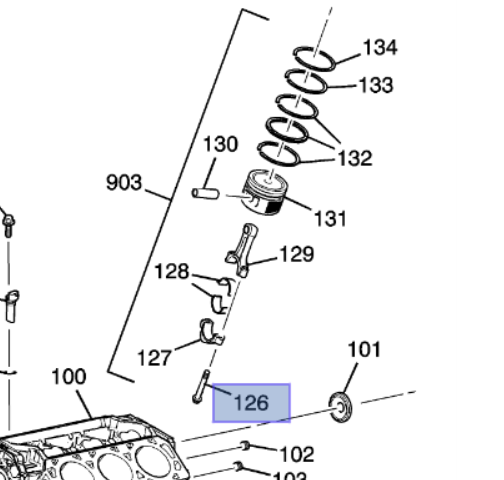 11570825 - Engine: Engine Connecting Rod Bolt for Buick: LaCrosse, Regal, Verano | Chevrolet: Captiva Sport, Cavalier, Classic, Cobalt, Equinox, HHR, Impala, Malibu | GMC: Terrain | Oldsmobile: Alero | Pontiac: G5, G6, Grand Am, Solstice, Sunfire, Torrent | Saturn: Aura, Ion, L300, LS, LS1, LW1, Sky, Vue Image