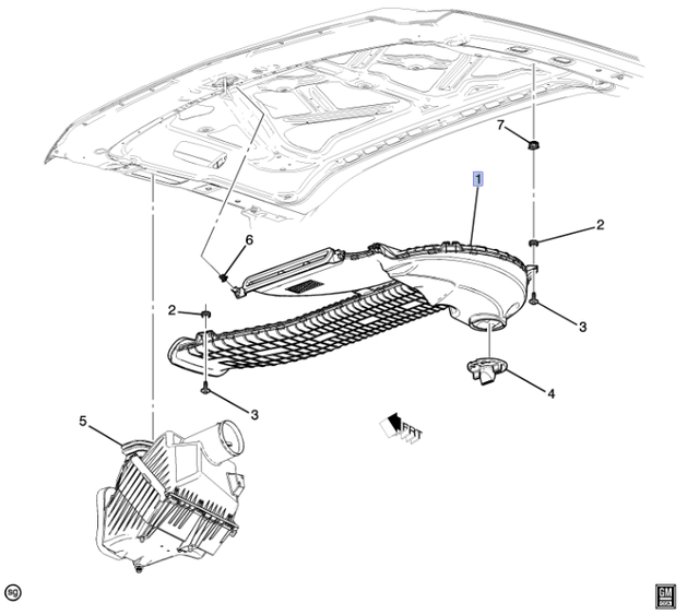 84167146 - : Front Intake Air Duct for Chevrolet: Silverado 2500 HD, Silverado 3500 HD Image