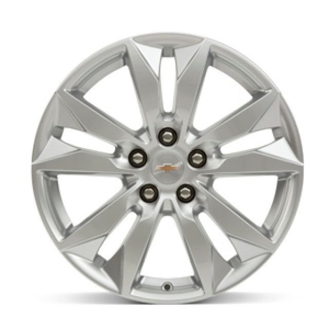 23506526 - Wheels: 18x8.5-Inch Aluminum 5-Split-Spoke Wheel in Sterling Silver for Chevrolet: Malibu Image